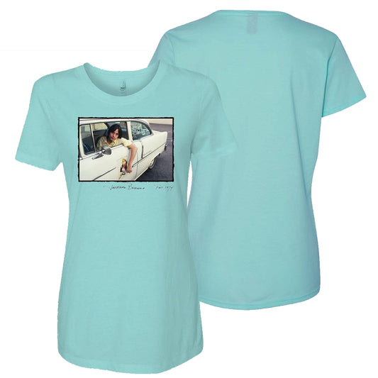 JACKSON BROWNE 1974 Car Ladies T-Shirt