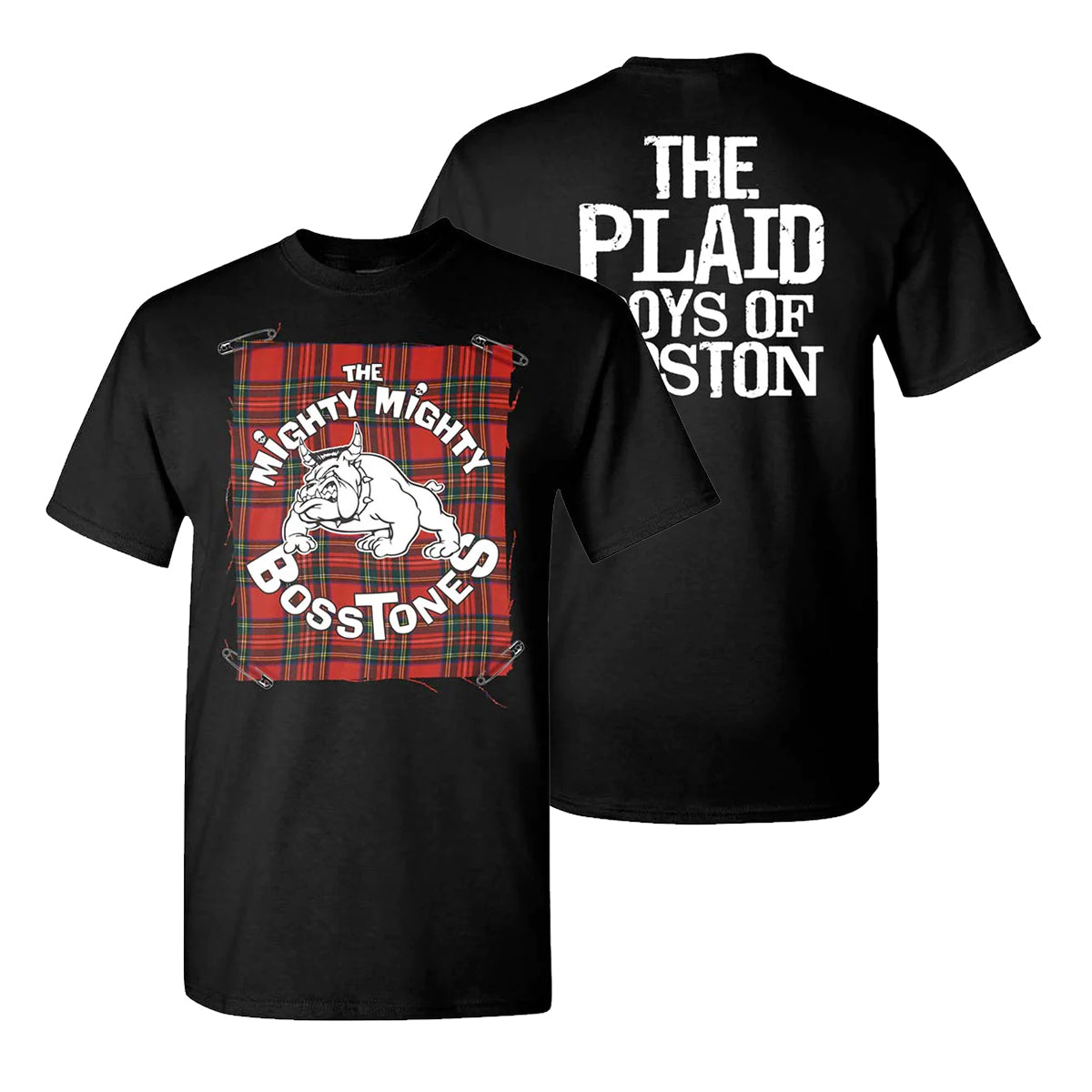 MIGHTY MIGHTY BOSSTONES Plaid Badge Boys Boston T-Shirt