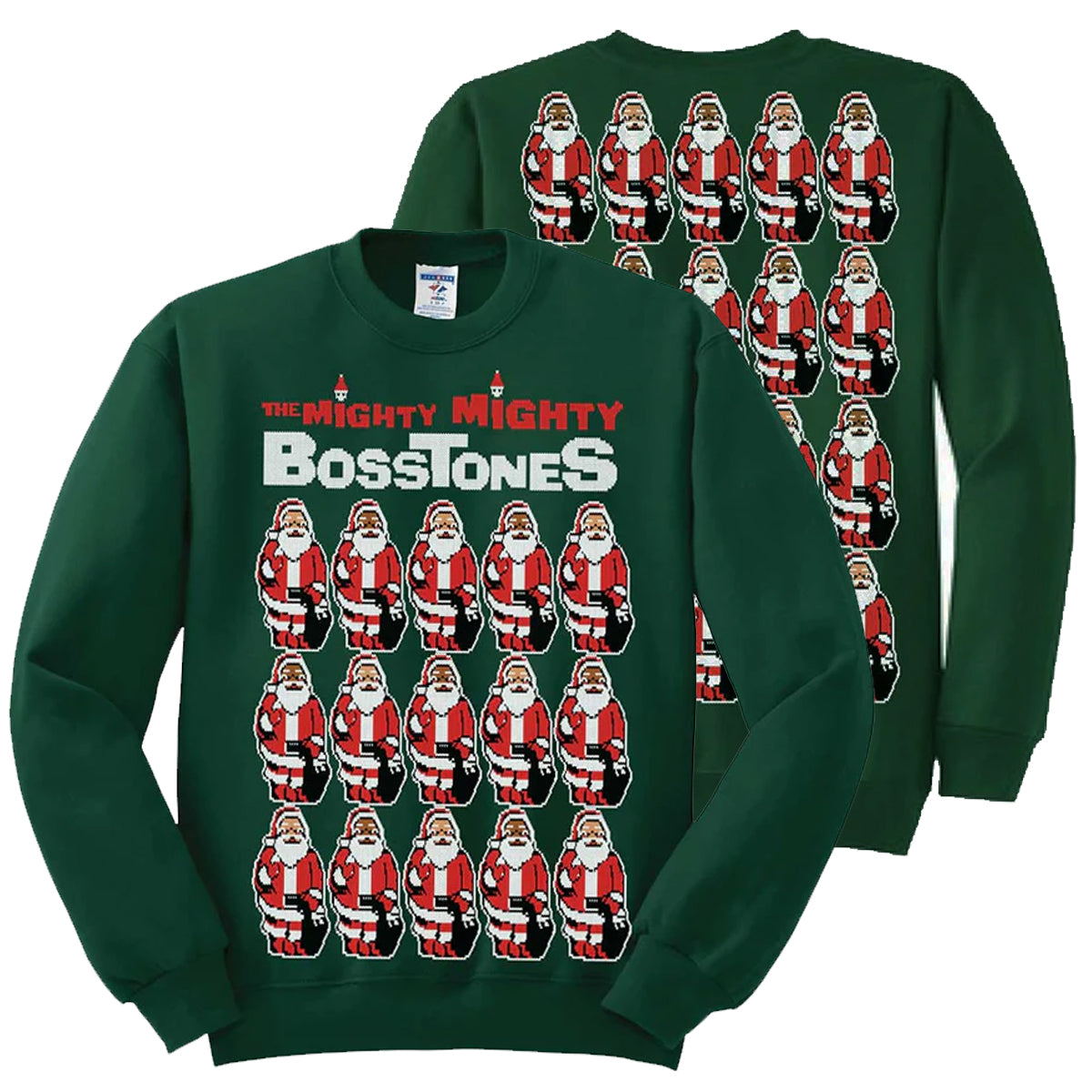 MIGHTY MIGHTY BOSSTONES Many Santas Green Sweater