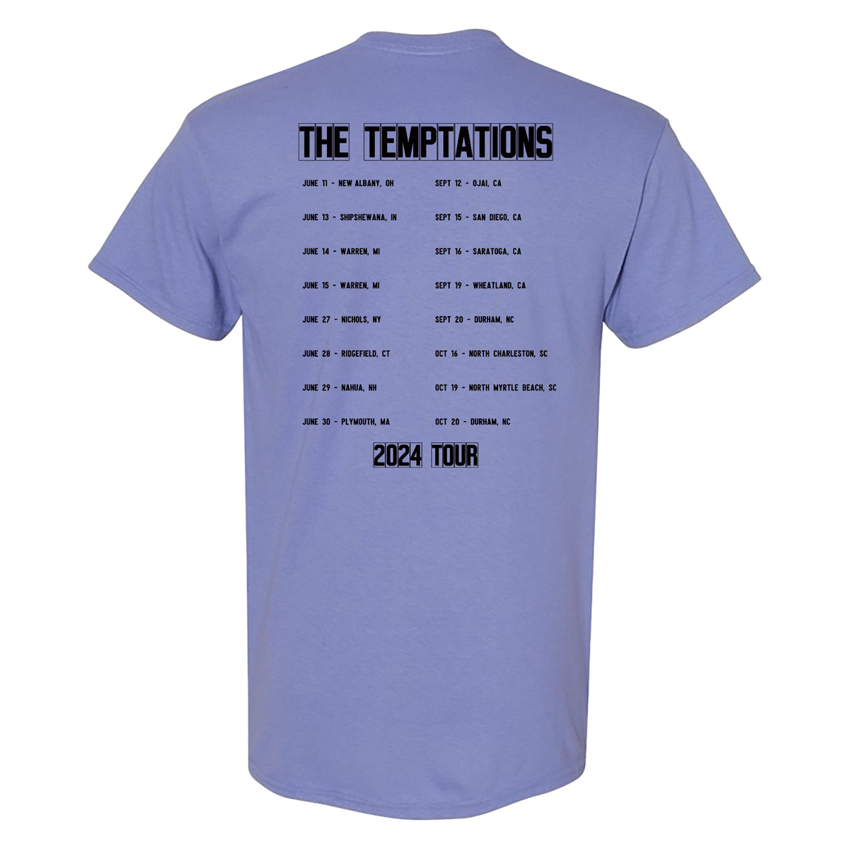 THE TEMPTATIONS Circle 1961 Tour T-Shirt