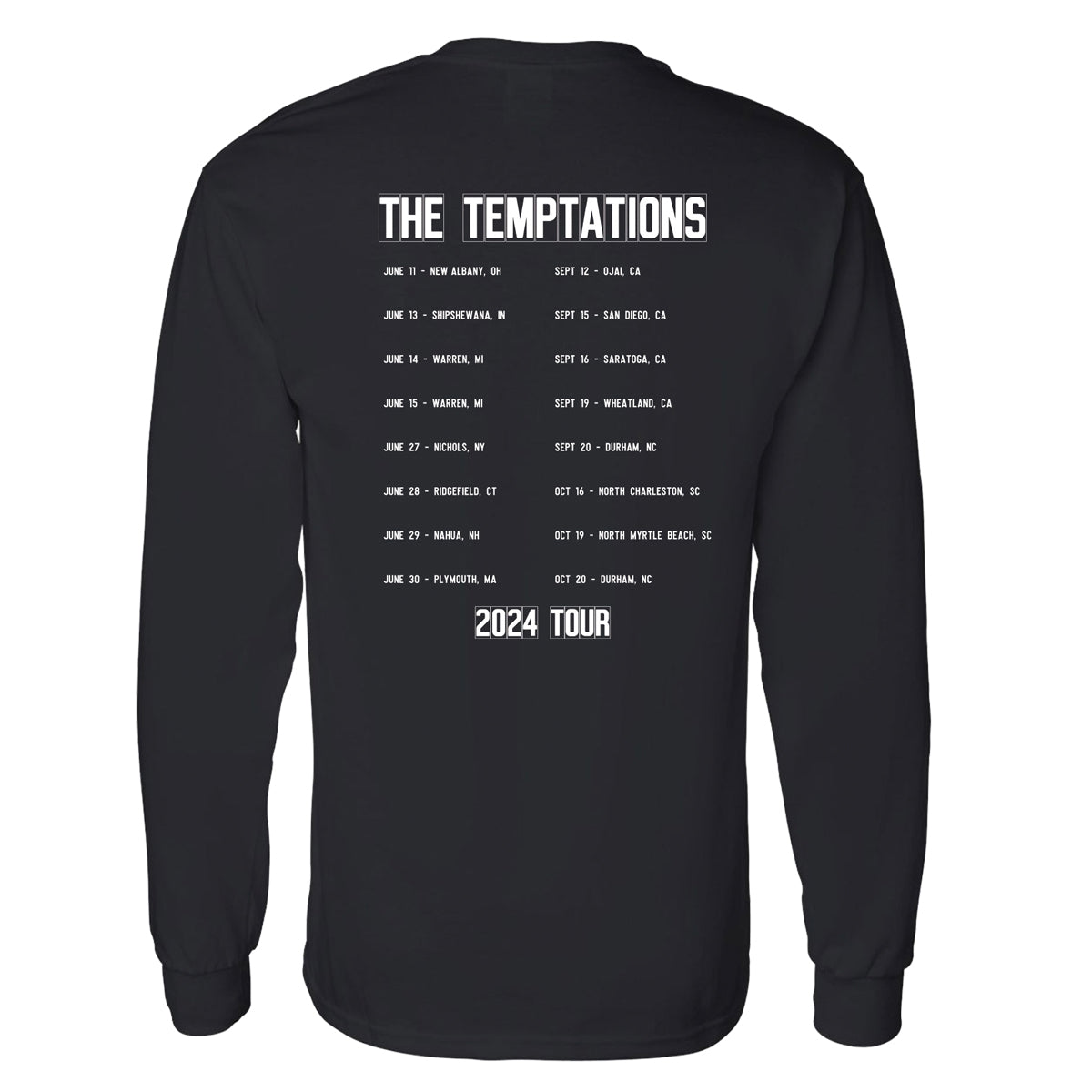 THE TEMPTATIONS Circle 1961 Tour Longsleeve T-Shirt