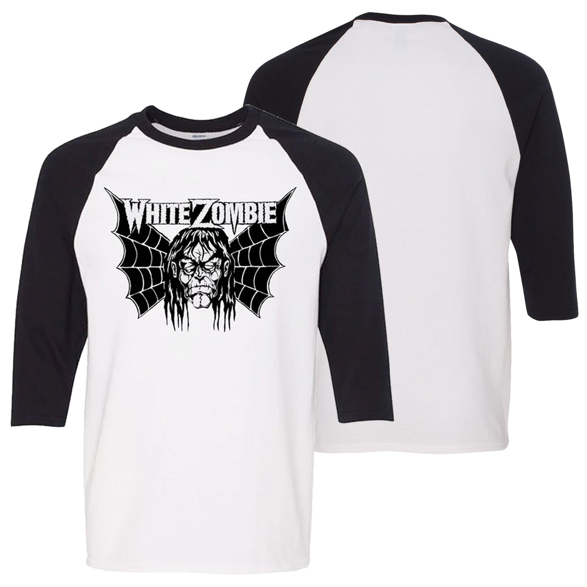 WHITE ZOMBIE Bat Face Raglan