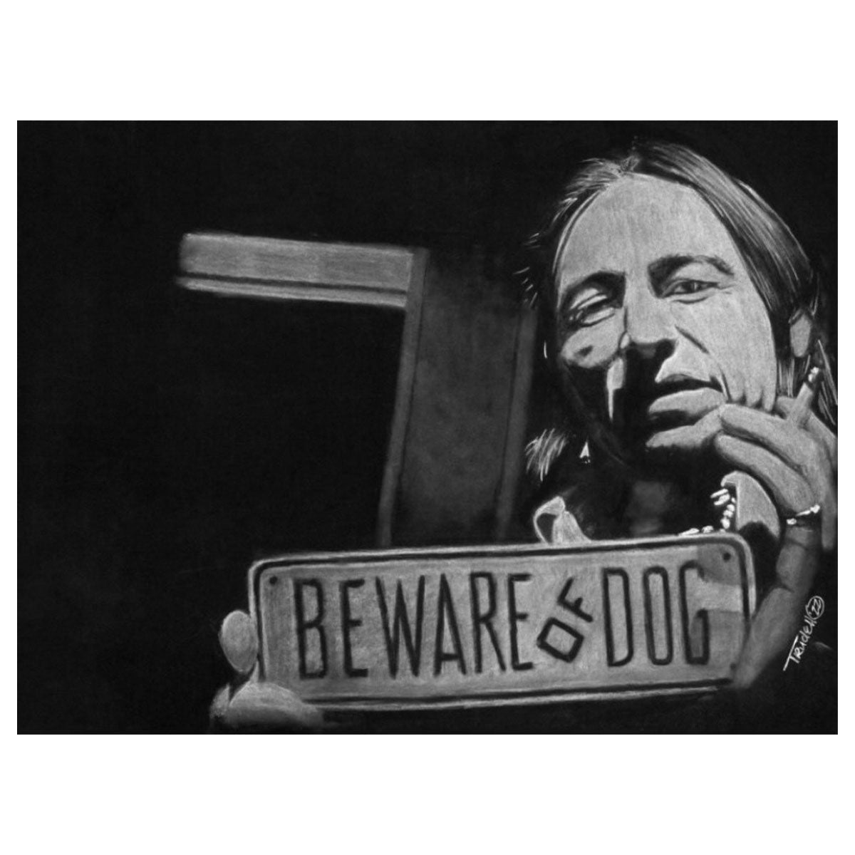 JOHN TRUDELL Illustrated Portrait Print 5