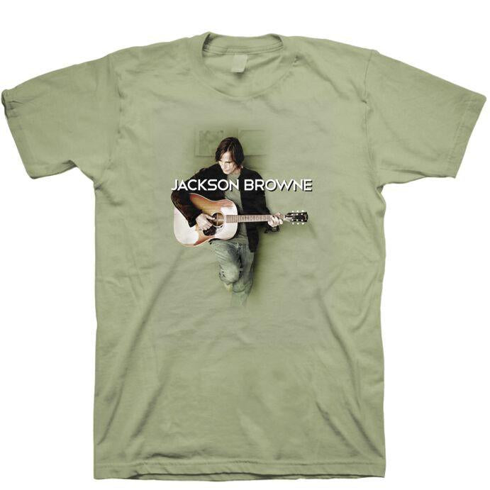 JACKSON BROWNE Solo Acoustic Holding Guitar Shirt