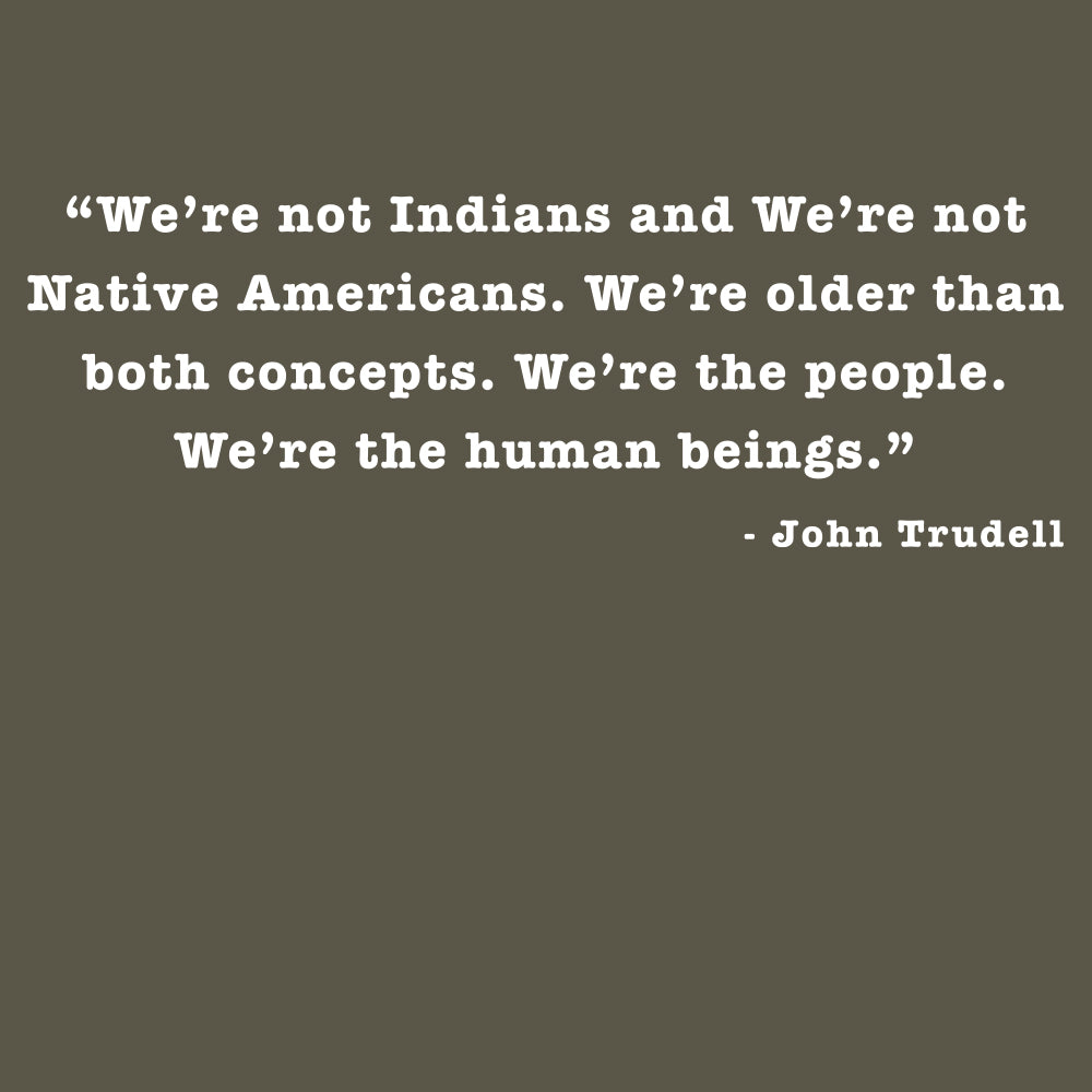 JOHN TRUDELL Human Being T-Shirt - Olive