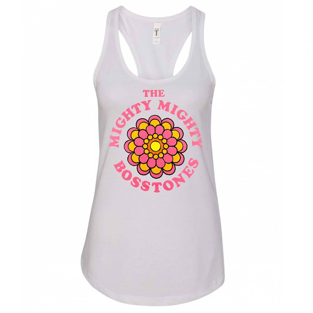 MIGHTY MIGHTY BOSSTONES Flower Racer Back White Tank Top