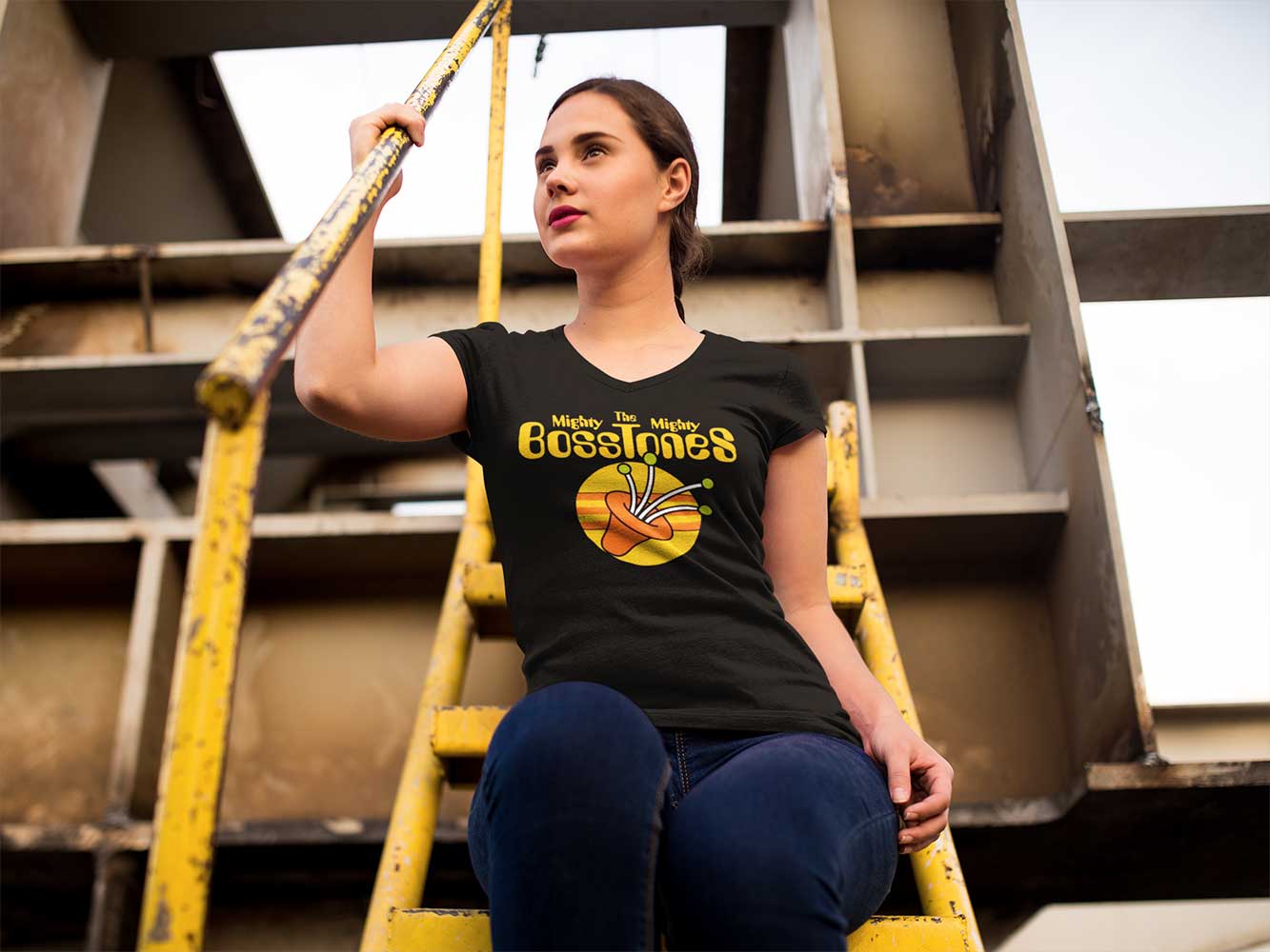 MIGHTY MIGHTY BOSSTONES Hometown Throwdown 21 Ladies V-Neck T-Shirt