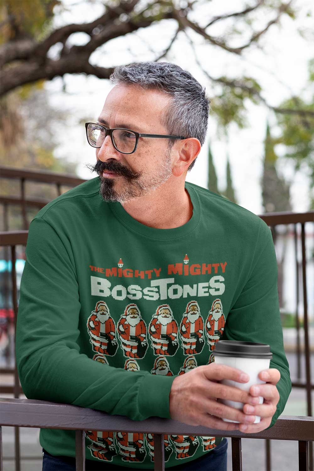 MIGHTY MIGHTY BOSSTONES Many Santas Green Sweater
