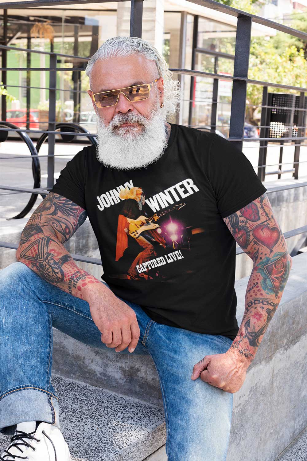 JOHNNY WINTER Captured Live T-Shirt