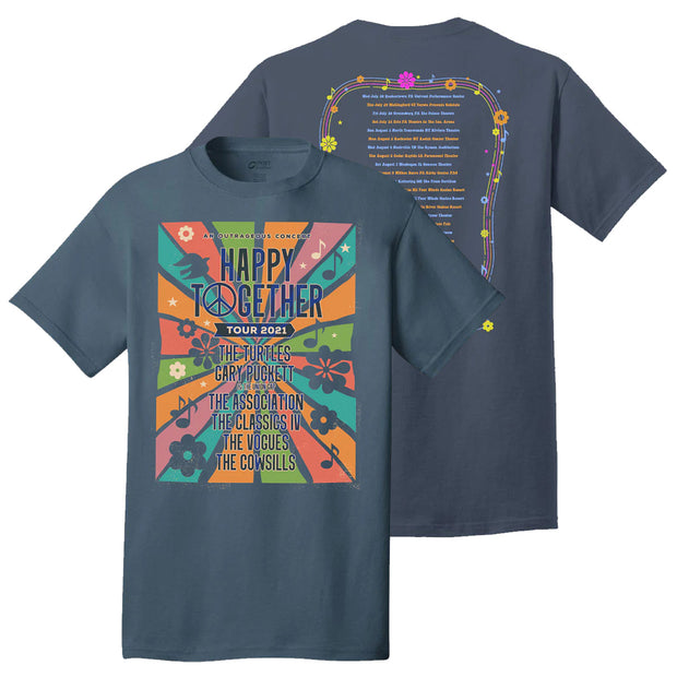 HAPPY TOGETHER Tour 2021 T-Shirt - Stone Blue