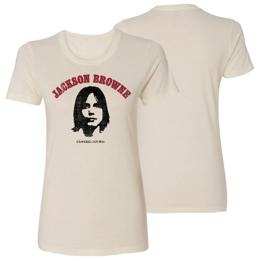 Jackson Browne "Saturate Before Using" Ladies T-Shirt