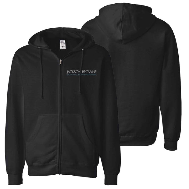 Downhill From Everywhere Zip Hoodie - Black