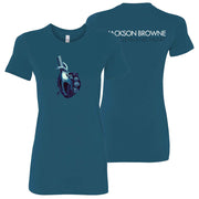 My Cleveland Heart Ladies T-Shirt - Dark Teal