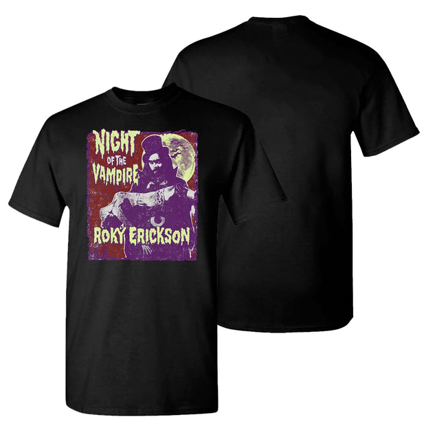 ROKY ERICKSON Night Of The Vampire Black T-Shirt