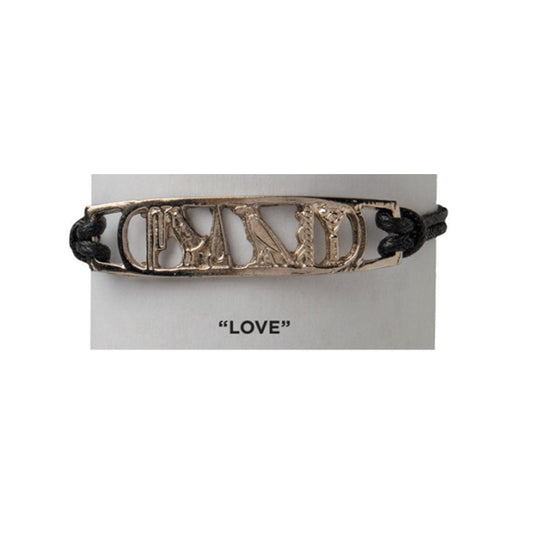 Pewter Cartouche Bracelet - LOVE