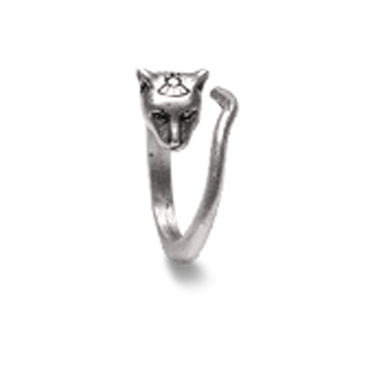 Egyptian Silver Cat Ring