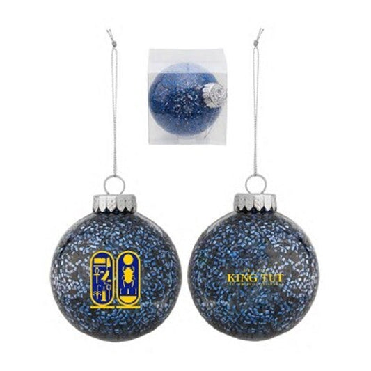 Cartouche Glitz Blue Ornament