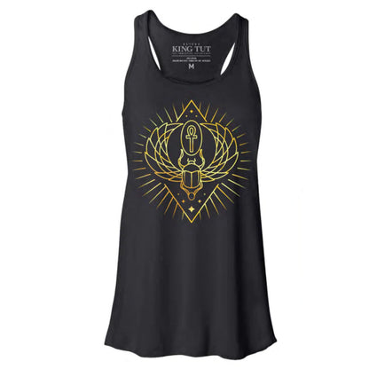 Sunburst Scarab Ladies Tank Top