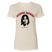 Jackson Browne "Saturate Before Using" Ladies T-Shirt