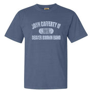 JOHN CAFFERTY Distressed 1973 Logo Blue T-Shirt
