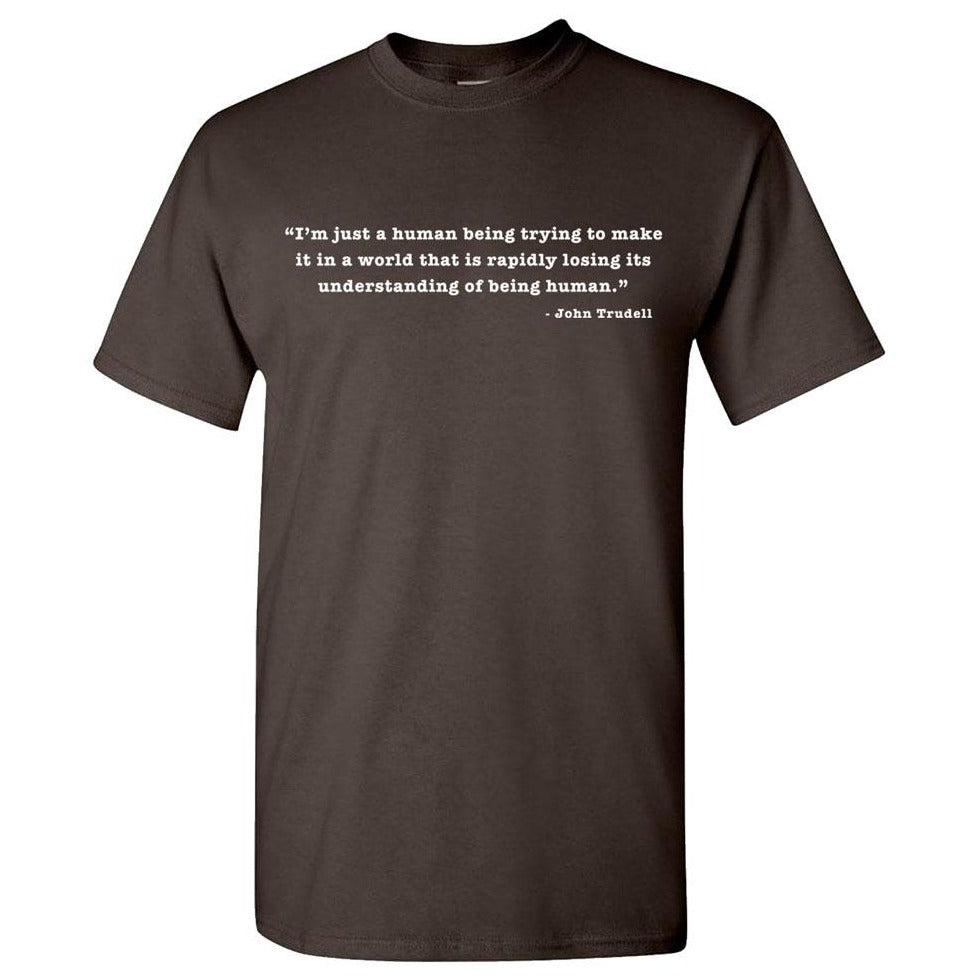 JOHN TRUDELL Human Being T-Shirt - Brown