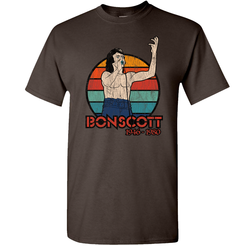 BON SCOTT Vintage Vector Circle T-shirt