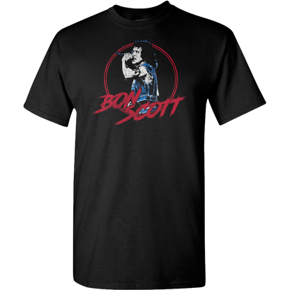 BON SCOTT Weathered Photo T-shirt