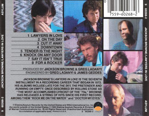 JACKSON BROWNE Lawyers In Love CD (1983)