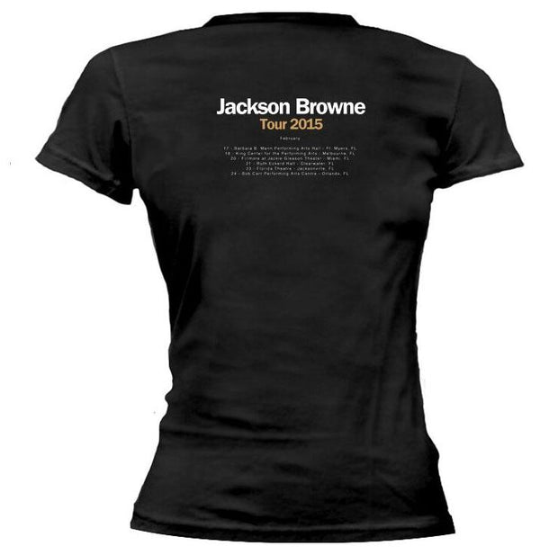 JACKSON BROWNE Standing In The Breach Feb 2015 Tour Ladies Tee