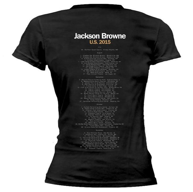 JACKSON BROWNE Standing In The Breach 2015 Ladies Tour Tee
