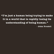 JOHN TRUDELL Human Being T-Shirt - Brown