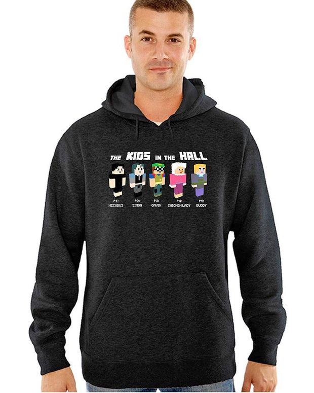 KIDS IN THE HALL Grey Minecraft Characters Pullover Hoodie