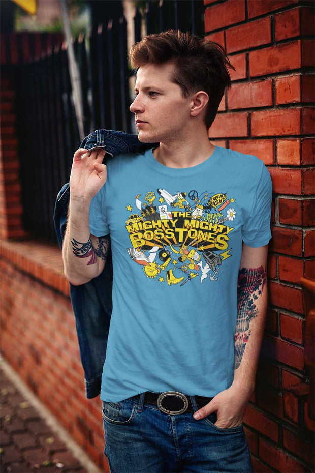MIGHTY MIGHTY BOSSTONES While We're At It Explosion Blue T-Shirt