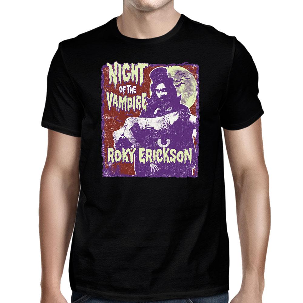 ROKY ERICKSON Night Of The Vampire Black T-Shirt