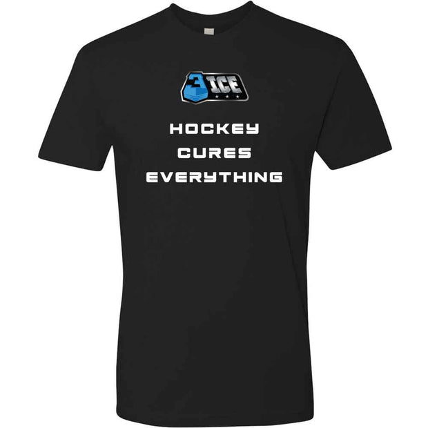3ICE Hockey Cures Everything Black T-Shirt