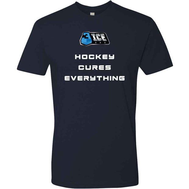 3ICE Hockey Cures Everything Navy T-Shirt